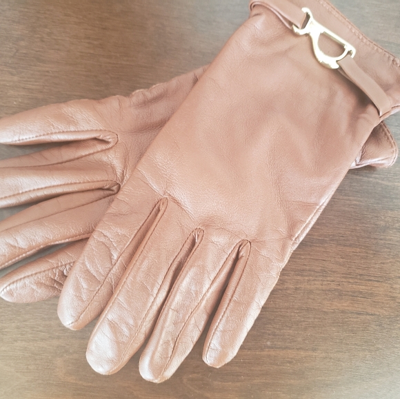 Polo Ralph Lauren Accessories - Ralph Lauren Leather Gloves, Size Medium